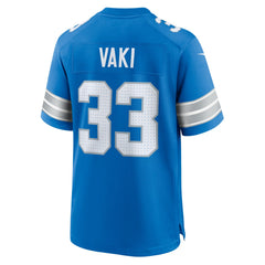 NFL Sione Vaki Detroit Lions Team Game Jersey - Blue
