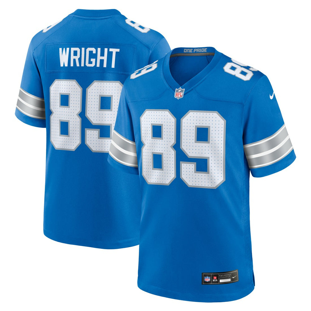 NFL Brock Wright Detroit Lions Team Game Jersey - Blue