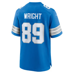 NFL Brock Wright Detroit Lions Team Game Jersey - Blue