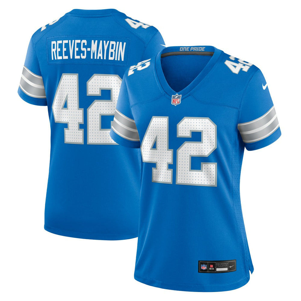 NFL Jalen Reeves-Maybin Detroit Lions Women's Team Game Jersey - Blue