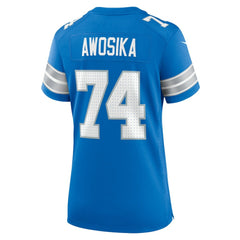 NFL Kayode Awosika Detroit Lions Women's Team Game Jersey - Blue