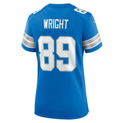 NFL Brock Wright Detroit Lions Women's Team Game Jersey - Blue