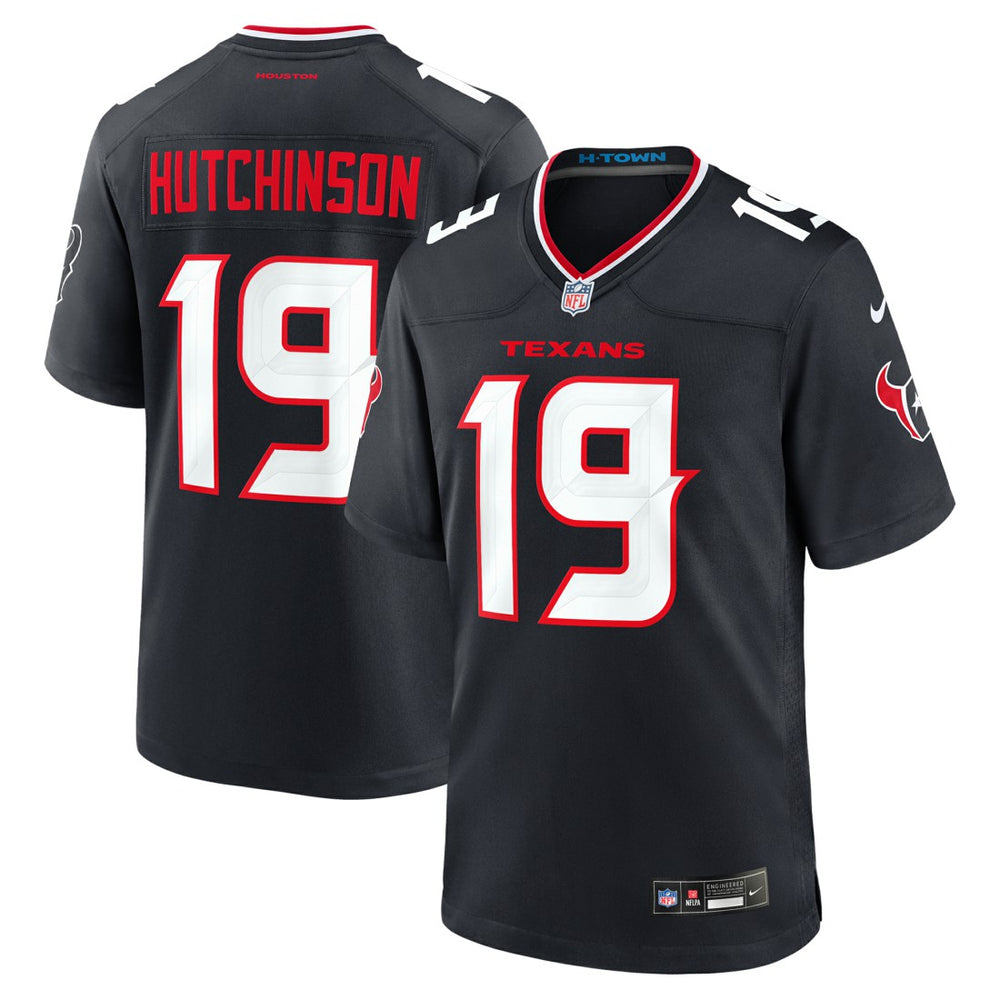 NFL Xavier Hutchinson Houston Texans Team Game Jersey - Navy