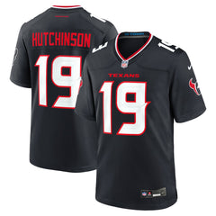 NFL Xavier Hutchinson Houston Texans Team Game Jersey - Navy
