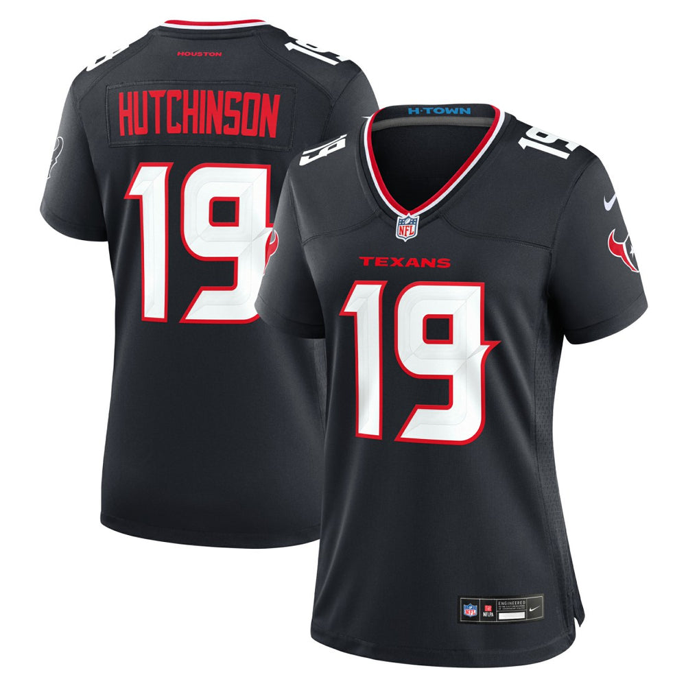 NFL Xavier Hutchinson Houston Texans Women's Team Game Jersey - Navy