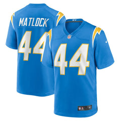 NFL Scott Matlock Los Angeles Chargers Team Game Jersey - Powder Blue