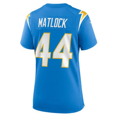 NFL Scott Matlock Los Angeles Chargers Women's Game Jersey - Powder Blue
