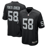 NFL Jackson Powers-Johnson Las Vegas Raiders Team Game Jersey - Black