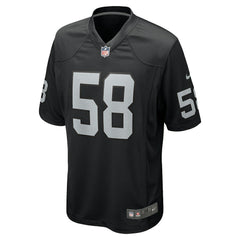 Jackson Powers-Johnson Las Vegas Raiders Team Game Jersey Black
