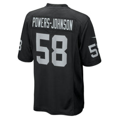 NFL Jackson Powers-Johnson Las Vegas Raiders Team Game Jersey - Black