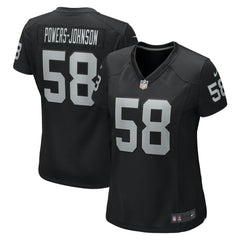 NFL Jackson Powers-Johnson Las Vegas Raiders Women's Game Jersey - Black