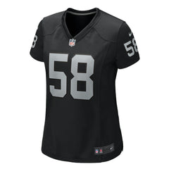 NFL Jackson Powers-Johnson Las Vegas Raiders Women's Game Jersey - Black