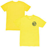 Club America 1863FC Left Mono Badge Vintage Tri-Blend T-Shirt Yellow