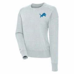 Detroit Lions Antigua Women's Forward Fleece Pullover Sweatshirt Heather Gray
