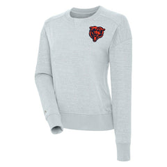 Chicago Bears Antigua Women's Forward Fleece Pullover Sweatshirt Heather Gray