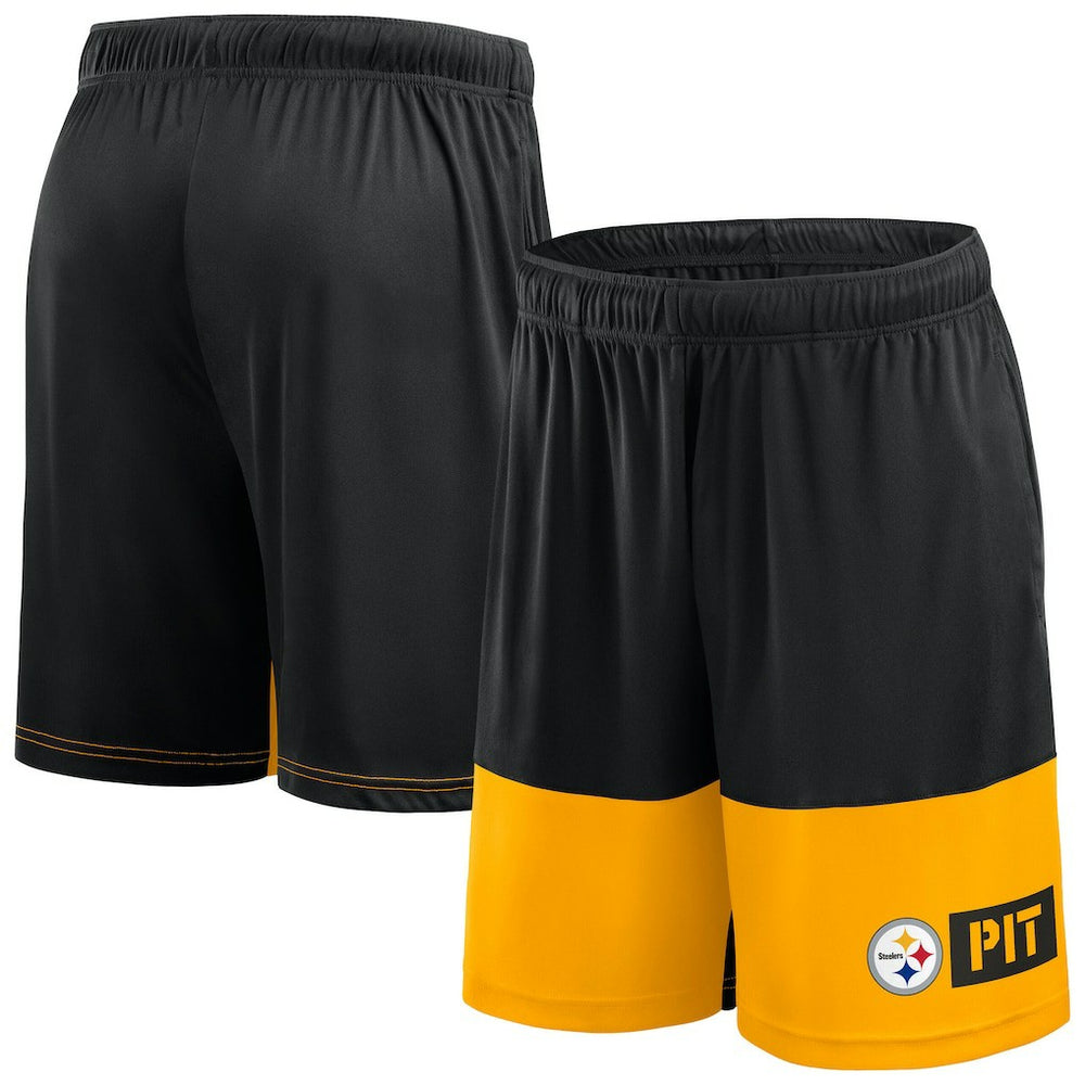 Pittsburgh Steelers Big & Tall Best of the Best Performance Shorts Black/Gold