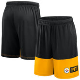 Pittsburgh Steelers Big & Tall Best of the Best Performance Shorts Black/Gold
