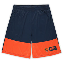 Chicago Bears Big & Tall Best of the Best Performance Shorts Navy/Orange