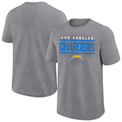 Los Angeles Chargers Big & Tall Top Notch T-Shirt Heather Gray