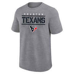 Houston Texans Big & Tall Top Notch T-Shirt Heather Gray
