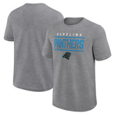 Carolina Panthers Big & Tall Top Notch T-Shirt Heather Gray