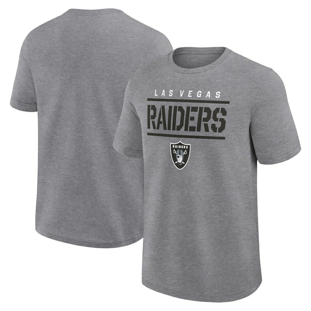 Las Vegas Raiders Big & Tall Top Notch T-Shirt Heather Gray