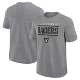 Las Vegas Raiders Big & Tall Top Notch T-Shirt Heather Gray