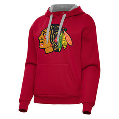 NHL Chicago Blackhawks Antigua Women's Victory Pullover Hoodie - Red