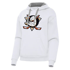 NHL Anaheim Ducks Antigua Women's Victory Pullover Hoodie - White