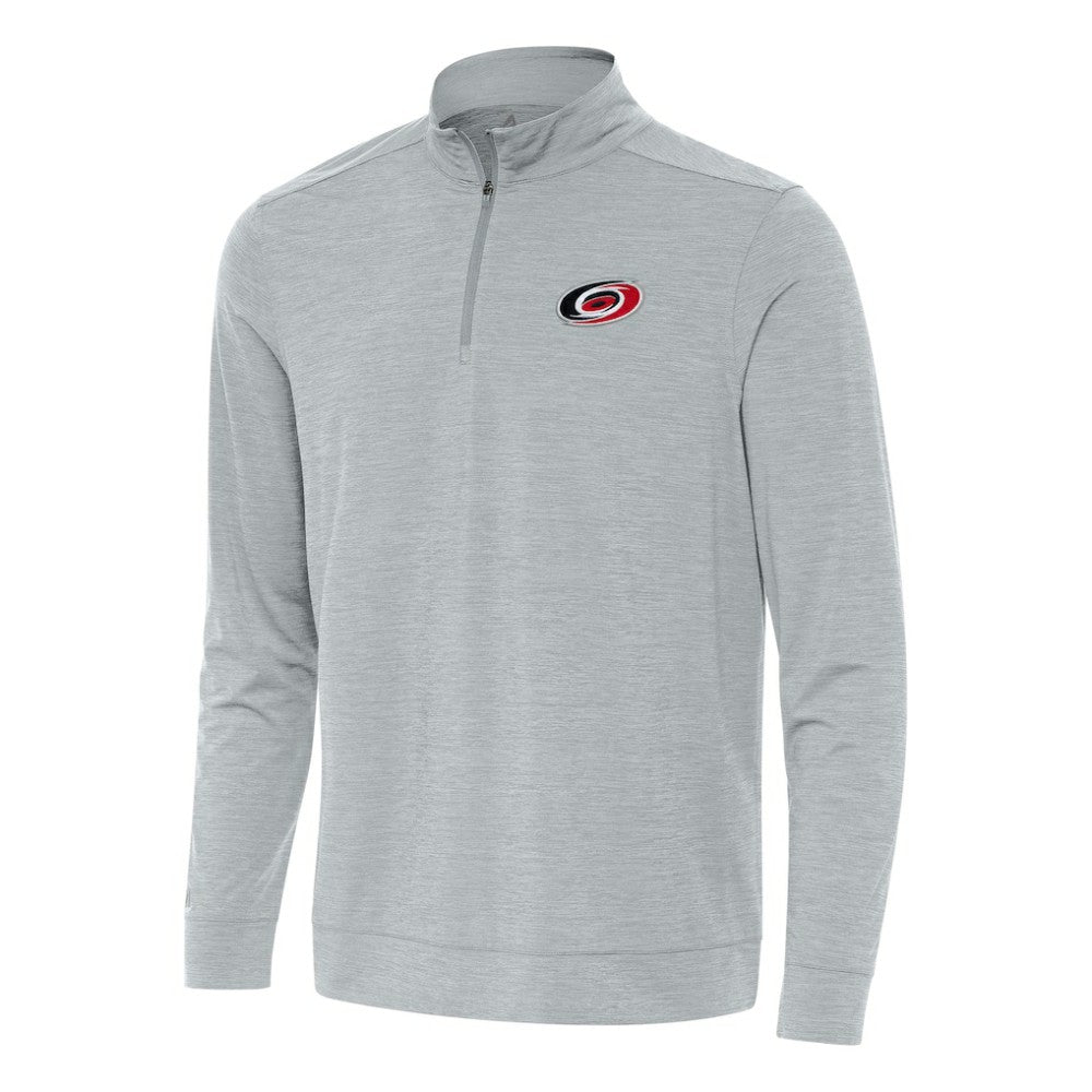 NHL Carolina Hurricanes Antigua Bright Quarter-Zip Top - Heather Gray