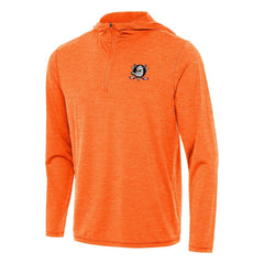 NHL Anaheim Ducks Antigua Tidy Quarter-Zip Hoodie - Heather Orange