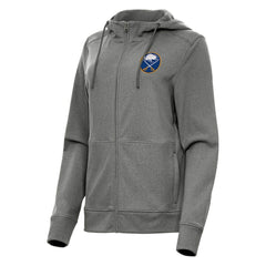 NHL Buffalo Sabres Antigua Women's Seeker Full-Zip Hoodie - Heather Black