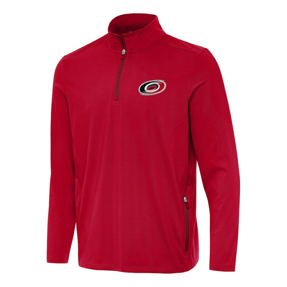 NHL Carolina Hurricanes Antigua Perilous Quarter-Zip Sweatshirt - Red