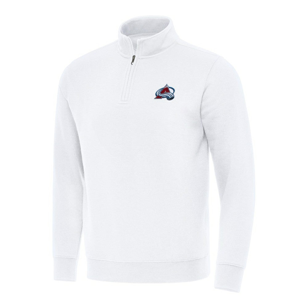 NHL Colorado Avalanche Antigua Victory Quarter-Zip Mock Sweatshirt - White