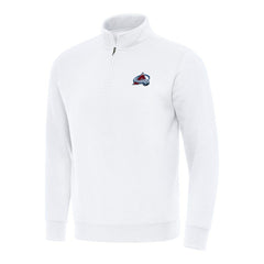 NHL Colorado Avalanche Antigua Victory Quarter-Zip Mock Sweatshirt - White