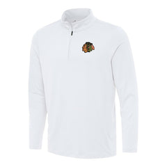 NHL Chicago Blackhawks Antigua Reprocess Quarter-Zip Top - White