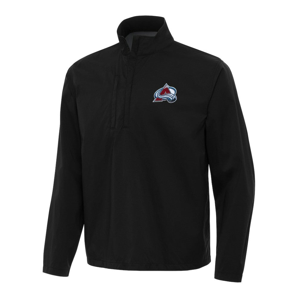 NHL Colorado Avalanche Antigua Brisk Quarter-Zip Windbreaker - Black