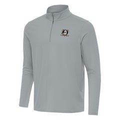 NHL Anaheim Ducks Antigua Intent Quarter-Zip Top - Gray