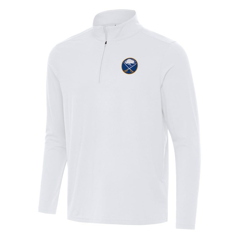 NHL Buffalo Sabres Antigua Intent Quarter-Zip Top - White