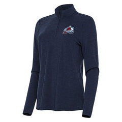 NHL Colorado Avalanche Antigua Women's Bright Quarter-Zip Top - Heather Navy