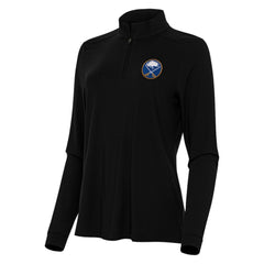 NHL Buffalo Sabres Antigua Women's Intent Quarter-Zip Top - Black