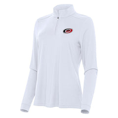 NHL Carolina Hurricanes Antigua Women's Intent Quarter-Zip Top - White