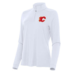 NHL Calgary Flames Antigua Women's Intent Quarter-Zip Top - White