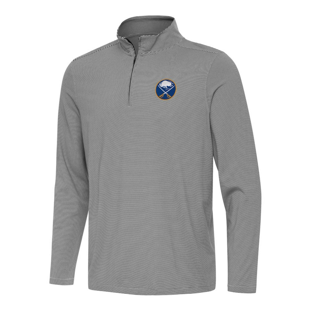 NHL Buffalo Sabres Antigua Twine Quarter-Zip Top - Black
