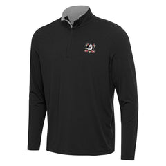 NHL Anaheim Ducks Antigua Content Quarter-Zip Pullover Top - Black/Gray