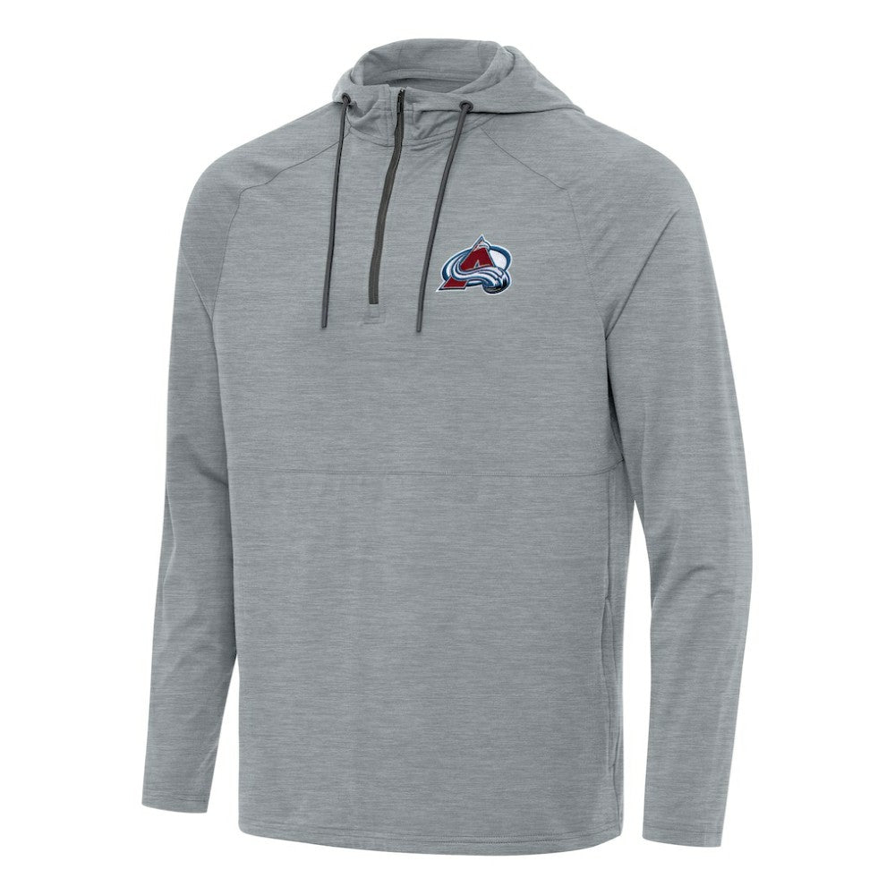 NHL Colorado Avalanche Antigua Spikes Quarter-Zip Hoodie - Heather Gray