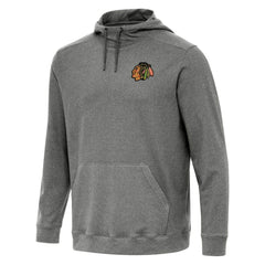 NHL Chicago Blackhawks Antigua Cloud Pullover Hoodie - Heather Black