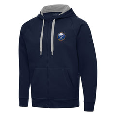 NHL Buffalo Sabres Antigua Big & Tall Victory Full-Zip Hoodie - Navy