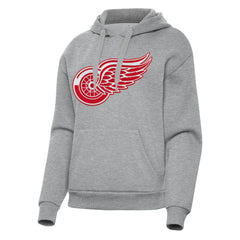NHL Detroit Red Wings Antigua Women's Victory Pullover Hoodie - Heather Gray
