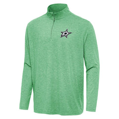 NHL Dallas Stars Antigua Hunk Quarter-Zip Top - Heather Kelly Green